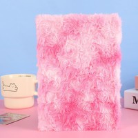Carnet en peluche créatif en forme de rose, dégradé rose, mignon, populaire auprès des petites filles, vente en gros d'usine