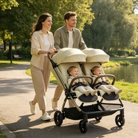 Système de pliage automatique, poussette double pour enfants, nouveau-nés, nourrissons, tout-petits, berceau, landau, poussette pour jumeaux