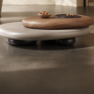<span class=keywords><strong>Mesa</strong></span> de Centro Giratoria de Diseño ModHomi, Madera Maciza, Forma Irregular, para Apartamentos Pequeños, Muebles de Sala de Estar - Product Image 4