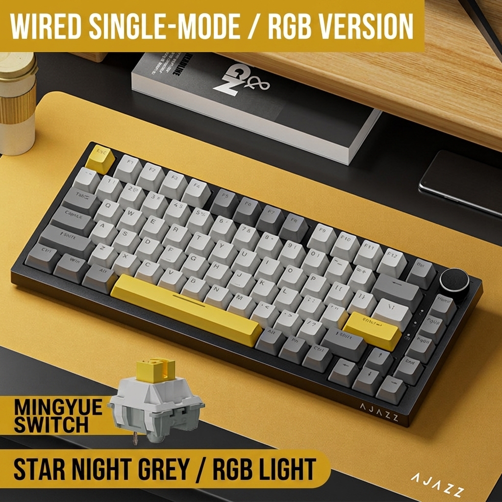 Ak820 mingyue axis gray white yellow rgb diy