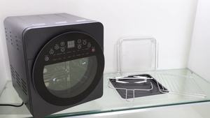 Four friteuse à air électrique moderne en acier inoxydable 14L Affichage LCD numérique Fonction vapeur française allemande pour usage domestique - Product Image 2