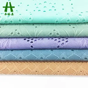 Mulinsen Textile Knitted DTY Punch Hole Jacquard Fabric with Different Designs