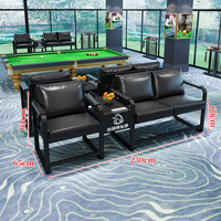 Salon de billard nordique canapé salle de billard salon de spectateur banc de visualisation de club moderne pour zone de spectateur