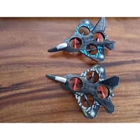 Avion de Chasse RC en Mousse, Modèle Réduit d'Avion de Guerre avec Vol à 360 Degrés, Jouet Planeur Volant
