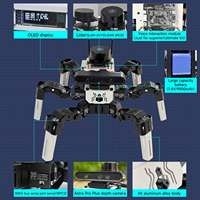 Yahboom 18DOF Muto RS Hexapod Robot ROS2 Set Completo con Batería de Litio para Raspberry Pi 5 NVIDIA Jetson Juguetes de Ciencia e Ingeniería