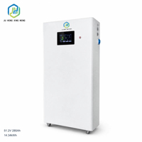 Système de stockage d'énergie domestique mural à batterie solaire LiFePO4 48V 280Ah 15kWh avec BMS pour alimentation de secours hors réseau 51.2V
