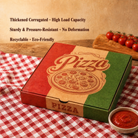 Boîtes à pizza en kraft de qualité alimentaire imprimées sur mesure, à emporter, 7-18 pouces, vente en gros
