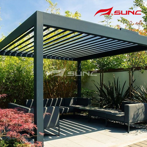 Fabrieksgroothandel waterdichte gazebo buitenpergola met glazen deuren voor zwembad - Product Image 6