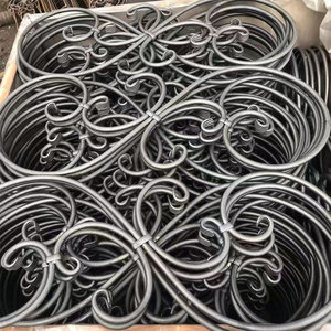 Composants en <span class=keywords><strong>fer</strong></span> <span class=keywords><strong>forgé</strong></span> pièces forgées éléments décoratifs en <span class=keywords><strong>fer</strong></span> gaufré pour balustrade de main courante de clôture de porte - Product Image 3