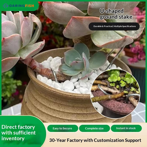 Estacas <span class=keywords><strong>de</strong></span> Jardín en Forma <span class=keywords><strong>de</strong></span> U <span class=keywords><strong>de</strong></span> Acero Inoxidable DaringFish para Control <span class=keywords><strong>de</strong></span> Malezas, Fijación <span class=keywords><strong>de</strong></span> Película <span class=keywords><strong>de</strong></span> Cobertura, Estacas para Césped, Invernadero y Paisajismo - Product Image 4