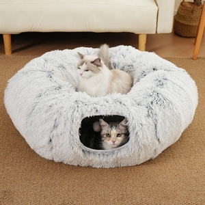 Cama Túnel para Gatos de Felpa Multifuncional RTS, en Oferta, Adecuada para Juguetes de Gatos de Interior, Cama Túnel para Gatos Plegable y Cálida - Product Image 1