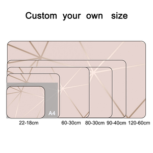 Custom Size Keyboard <b>Pad</b> Rose Gold Large Gaming <b>Mouse</b> <b>Pad</b> XL Abstract Lines Desk Mousepad with Stitched Edging for Office Decor - Product Image 2