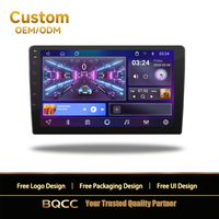 Autoradio universel Android 9 pouces BQCC avec CarPlay et Android Auto sans fil, GPS 2DIN, FM RDS, Bluetooth 5.1, lecteur vidéo de voiture, prise en charge des applications