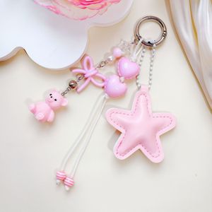 Llavero de Piel Sintética con Concha Marina y Estrella de Mar, Colgante de Animal Marino, Adorno Colorido para Bolsos, Regalo de Recuerdo, Decoración para Bolsos - Product Image 5