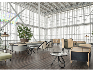 Ensemble de canapés de jardin en rotin, demi-lune, extérieur, demi-cercle, prix d'usine - Product Image 5