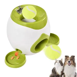 Mesin hadiah pengambilan bola tenis hewan peliharaan otomatis untuk anjing pengumpan lambat mainan Puzzle anak anjing dispenser suguhan interaktif kustom