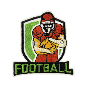 Machine Embroidery Game Day Patches Iron on I LOVE Football Team Patch for Hat Decoration - Product Image 6