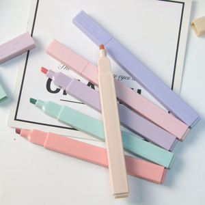 Promozione della fabbrica personalizzato OEM a buon mercato evidenziatore rettangolare pennarello Macaron colori <span class=keywords><strong>pastello</strong></span> <span class=keywords><strong>Set</strong></span> <span class=keywords><strong>di</strong></span> penne evidenziatore - Product Image 1