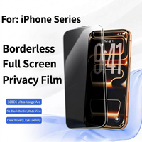 Kaca Tempered Premium 300C Big Arc Edge untuk IPhone17 18Pro Max 15 14 13 Pelindung Layar Privasi HD Jernih 16Plus Anti-Spy Film