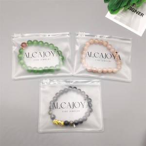 Sacs en plastique givrés personnalisés pour petits bijoux, sacs à fermeture éclair en gros avec logos, mini pochettes à boucles pour boucles d'oreilles - Product Image 2