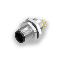 Qualité Usine En Gros CE RoHs M12 B-code Plug Plaqué Or Montage Sur Panneau IP67 Étanche M12 B Codé 4pin Connecteur Pour PCB