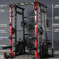 Machine Smith multifonctionnelle en acier 2026, la plus vendue, pour squats et entraînement physique complet, idéale pour la musculation