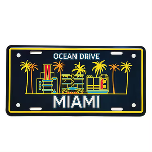 Plaques Métalliques Rectangulaires Personnalisées Rétro Vintage en Gros, Gaufrées, 6x12 pouces, Peintes et Sérigraphiées, <span class=keywords><strong>D</strong></span>écoration Murale, OEM Disponible - Product Image 6