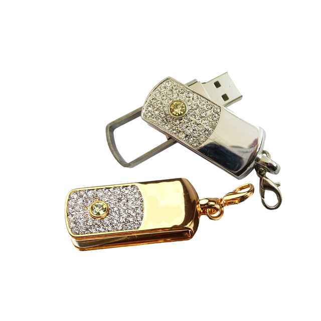 Full Capacity 4GB 16GB 32GB 64GB 128gb Custom Jewelry Swivel USB Flash Memory Pen Drive USB Stick