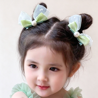 Barrettes pour bébé en forme d'oreilles de lapin 3D avec nœud en perles, mignonnes et fraîches, en fil bulle, épingles à cheveux pour enfants, accessoires capillaires de haute qualité