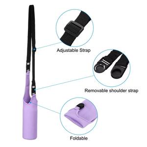 Bolsa térmica de neopreno con impresión personalizada aislada 500ml 750ml 1000ml botella de agua Sling correa ajustable para bebidas hombro transporte - Product Image 5