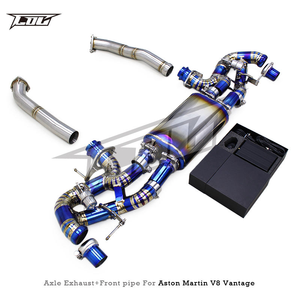 Sistema de Escape Boska con Eje de Titanio y Tubo Delantero para Aston <span class=keywords><strong>Martin</strong></span> V8 Vantage 4.7 2009-2022, Silenciador de Escape con Válvula de 2.75 Pulgadas y Controlador - Product Image 3