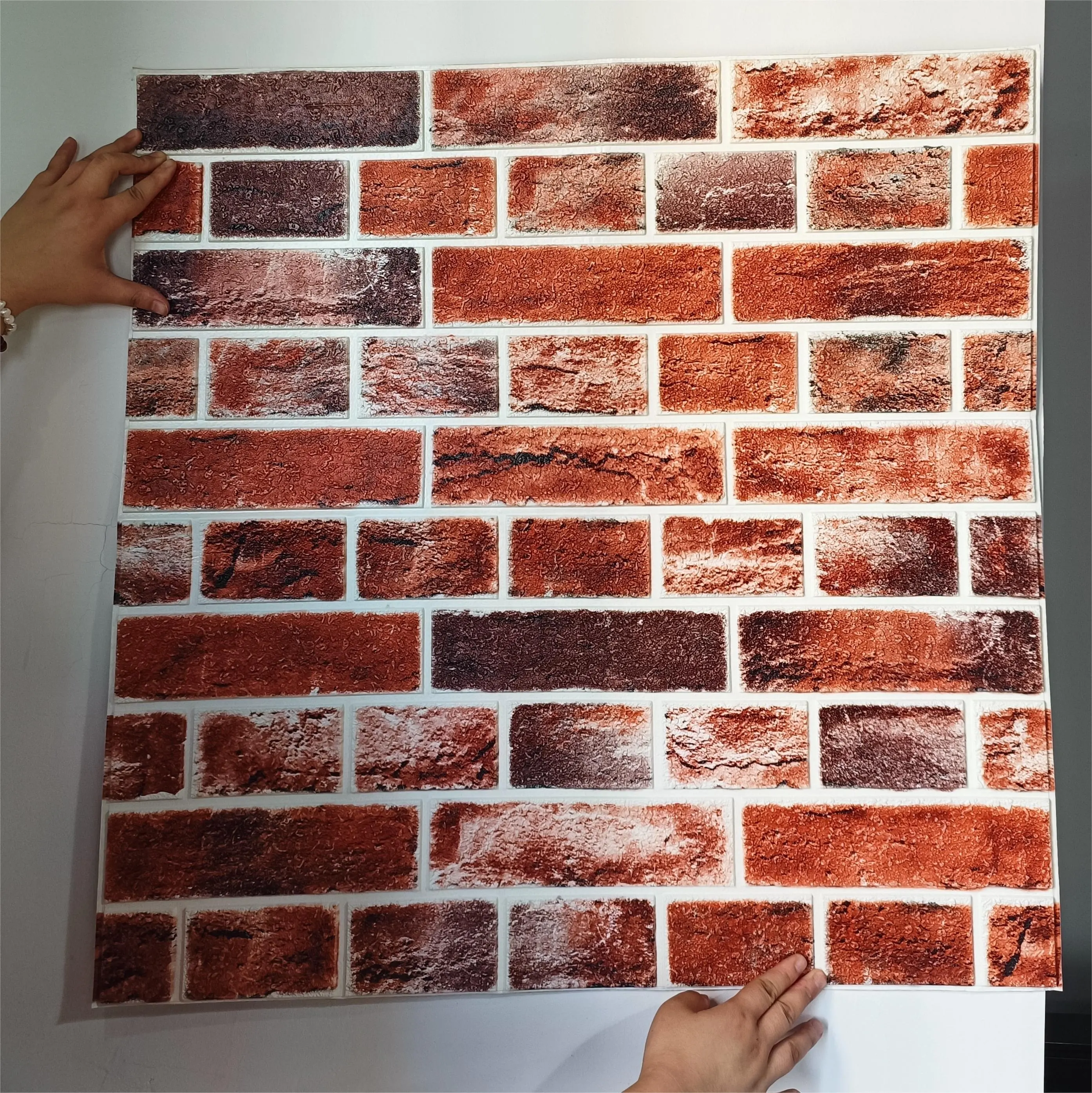 벽돌 벽지 3d PE 거품 diy 벽 패널 3D 벽 스티커 장식 방수 방오 사용자 정의 papel Tapiz