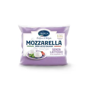 Marque italienne fiable Sapid et délicate 2 vache Mozzarella de 125g de fromage frais sans lactose pour pizza