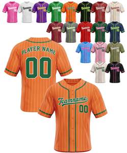 फैक्टरी शॉर्ट आस्तीन सस्ती खाली बेसबॉल जर्सी थोक सबलिमिनेशन बेसबॉल जर्सी वर्दी - Product Image 3