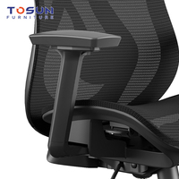 Chaise ergonomique moderne en maille avec fonction pivotante, design entièrement en maille et dossier inclinable réglable pour les espaces de travail à domicile