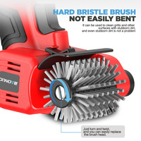 Brosse électrique sans fil pour barbecue Amz Hot, brosse LED en acier inoxydable, brosse rotative rechargeable, outil de nettoyage de grille de barbecue
