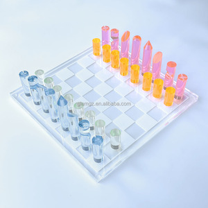 Handmade <strong>Chess</strong> Pieces Acrylic Glass <strong>Chess</strong> Pieces Lucite <strong>Chess</strong> <strong>Set</strong> <strong>Unique</strong> Chessboard Game <strong>Set</strong> - Product Image 5