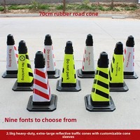 Interdiction de stationnement – Cones de signalisation en caoutchouc réfléchissants pour la circulation routière – Barrière de signalisation modulable