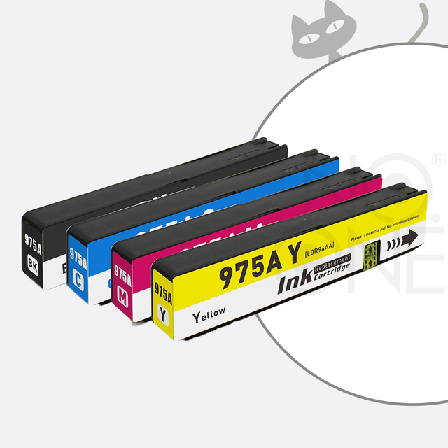 High Capacity 975 975A 975X 975XL Premium Compatible Color Inkjet Ink Cartridge for HP 975 for HP 477dw P57750dw Printer