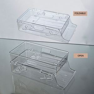 Factory Wholesale Automatic Rolling Clear Drink Holder Double-layer Plastic Beer Soda Can <b>Storage</b> <b>Box</b> Pull Can <b>Drawer</b> Shelving - Product Image 5