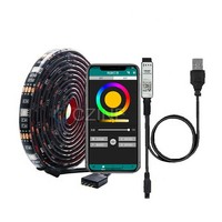 Bande LED Flexible RGB pour Contrôle par Application, Éclairage d'Ambiance pour Écran TV et Ordinateur, USB 5050 5V