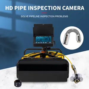 Good Quality Factory 4.3 Inch Monitor 12 White Lights Waterproof IP68 Sewer Pipe Inspection Camera System With Meter Counter