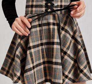 Vintage <strong>Women</strong> Scotland Plaid Bandage High Waist Large Swing Cotton <strong>Tartan</strong> <strong>Skirt</strong> <strong>Women</strong> <strong>Skirt</strong> Sexy Plaid Pleated <strong>Skirts</strong> Fashion - Product Image 3