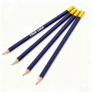 Cadeau d'entreprise promotionnel, crayon personnalisé avec logo imprimé, souvenir, crayon HB blanc - Product Image 1
