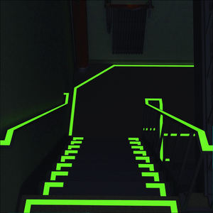 Matériel réfléchissant PVC 6-8 heures vert lueur dans le <span class=keywords><strong>film</strong></span> de ruban lumineux en vinyle photoluminescent sombre pour rouleaux de sortie d'urgence - Product Image 6
