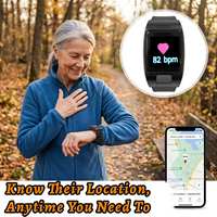 Reloj Inteligente 4G para el Cuidado de Personas Mayores VL12S, Pulsera con Llamada SOS, Rastreador de Salud Remoto, Alerta de Caídas, Reloj Inteligente para el Cuidado de Personas Mayores con Demencia y Alzheimer
