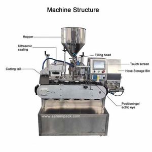 Máquina automática de llenado y sellado ultrasónico de tubos de crema cosmética de plástico suave para loción - Product Image 2