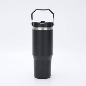 Logotipo personalizado caliente 900ml taza de coche portátil de acero inoxidable doble vacío hielo Bully taza vaso de café aislado en frío con asa - Product Image 4