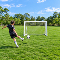 But de football en plastique pour extérieur 182 x 120 cm, avec accessoires complets, attaches de fixation et piquets de sol pour l'entraînement sportif des enfants