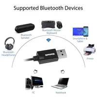 Kit récepteur Bluetooth pour voiture Mini USB 3.5MM Jack AUX Audio Auto MP3 Music Dongle Adaptateur pour clavier sans fil FM Radio Haut-parleur